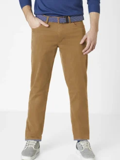 Redpoint Herren 5-Pocket Hose - MONTREAL Straight Fit in beige