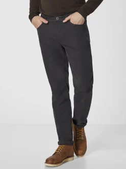Redpoint Herren 5-Pocket Hose - MILTON Straight Fit in schwarz