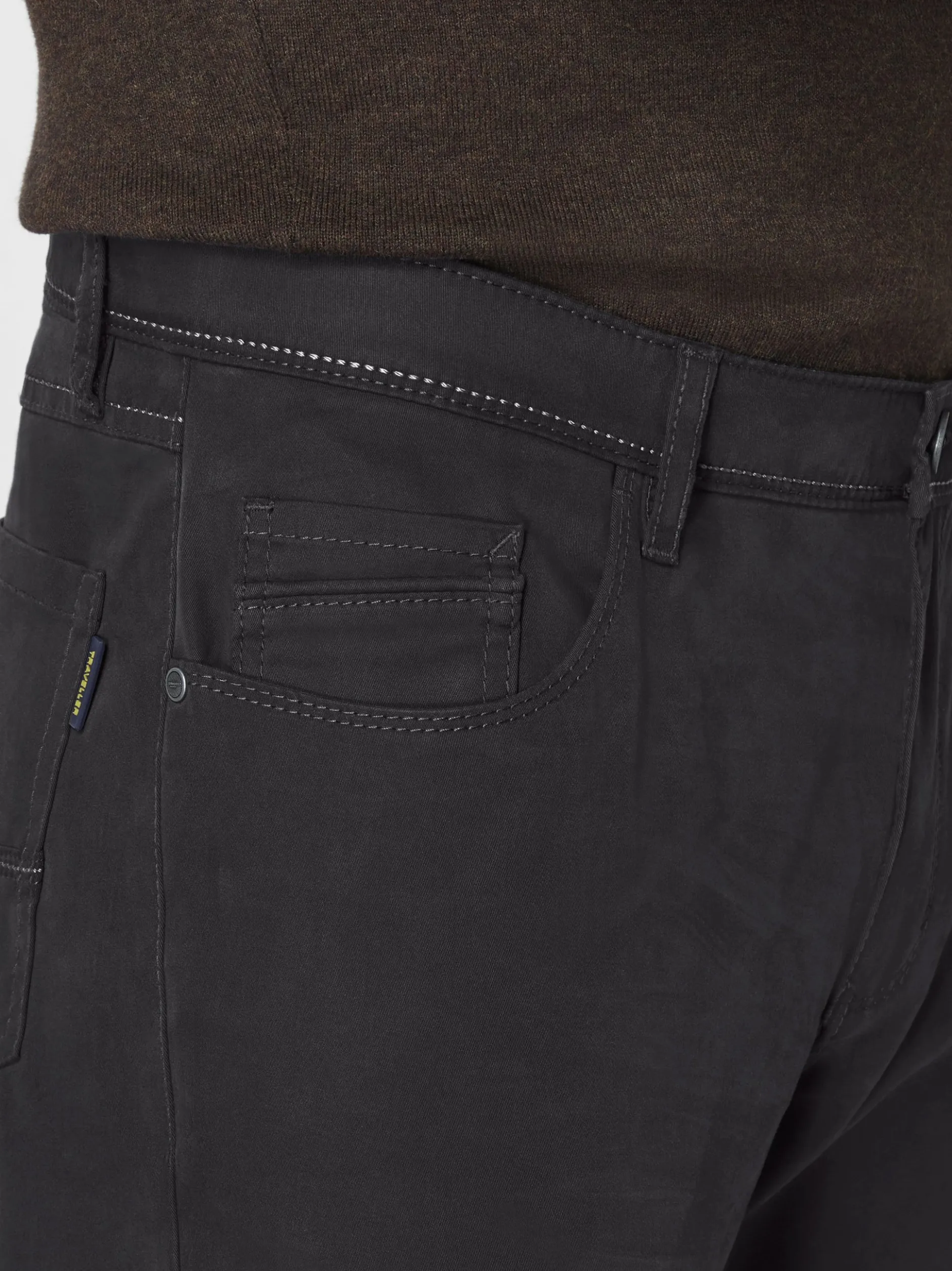Redpoint Herren 5-Pocket Hose - MILTON Straight Fit in schwarz