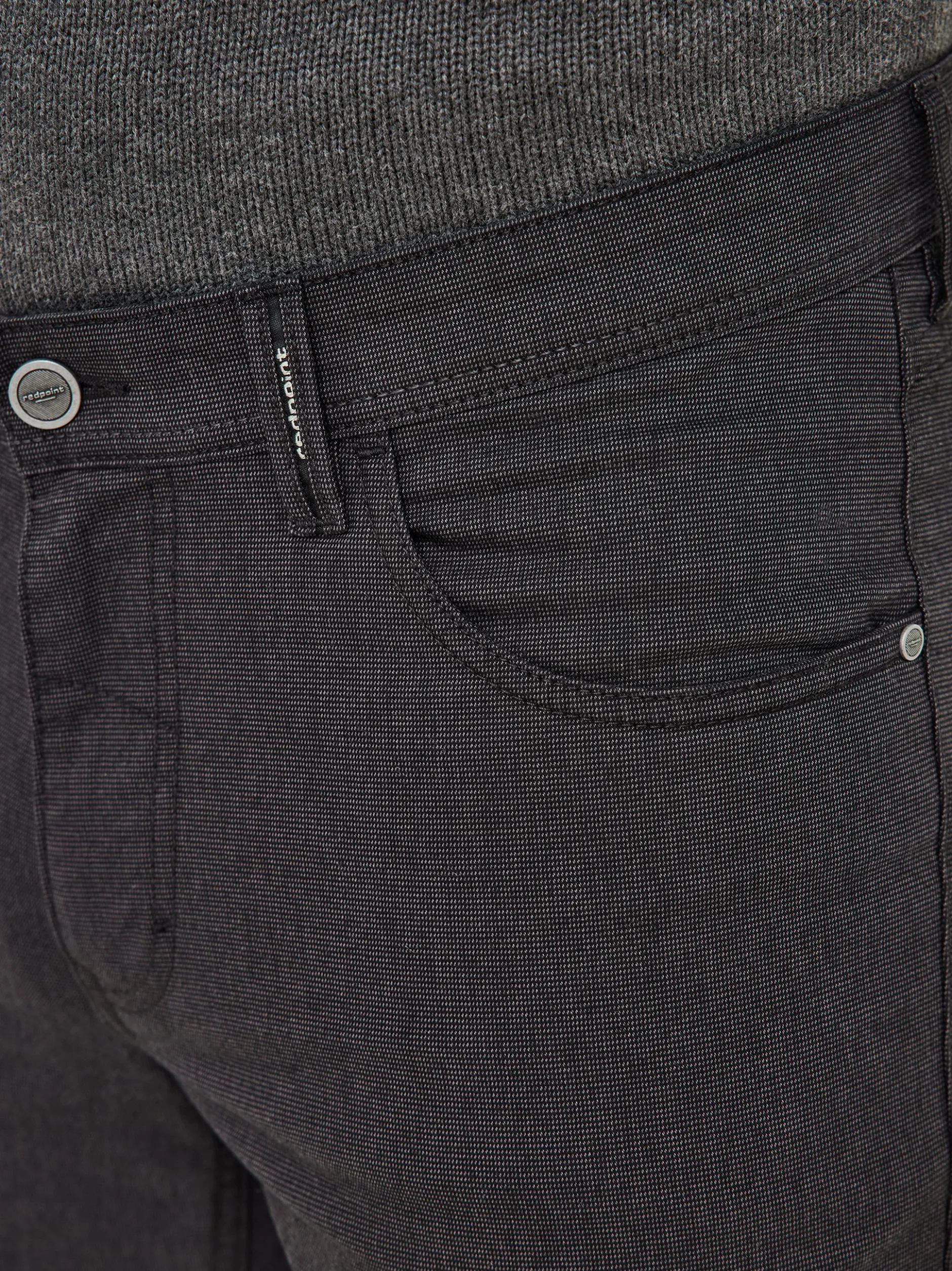 Redpoint Herren 5-Pocket Hose - MILTON Straight Fit in anthrazit