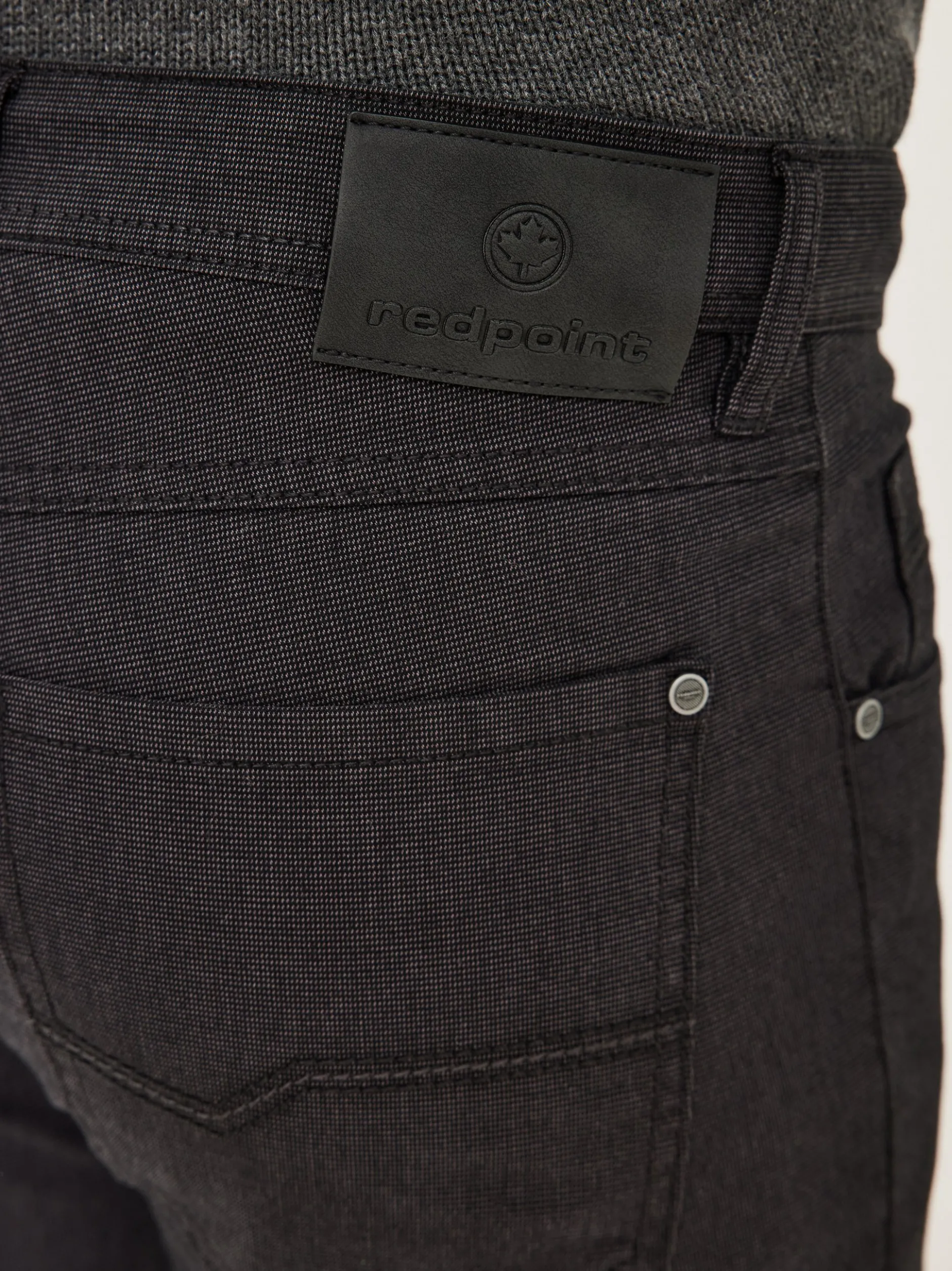 Redpoint Herren 5-Pocket Hose - MILTON Straight Fit in anthrazit