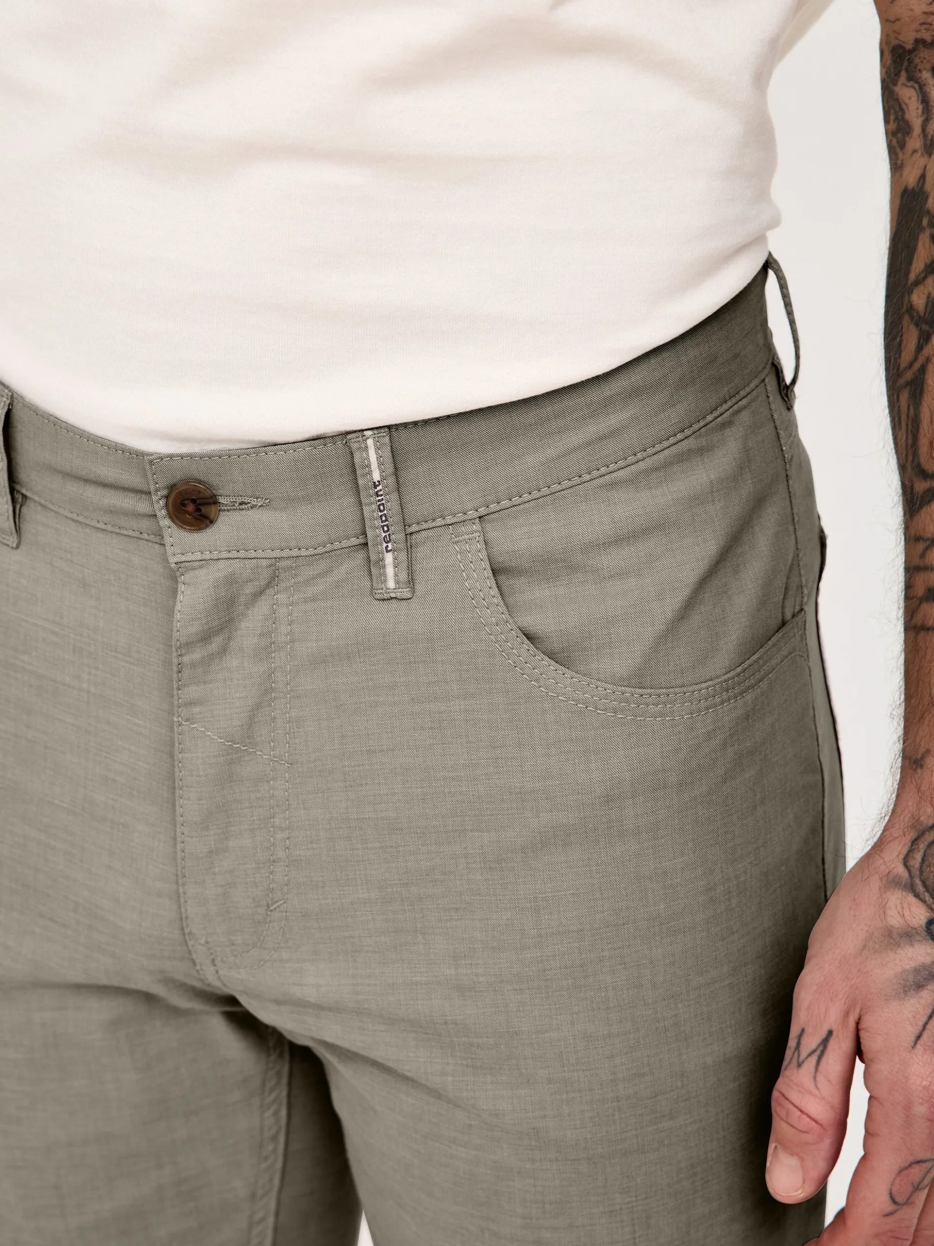 Redpoint Herren 5-Pocket Hose - MILTON Straight Fit in sand