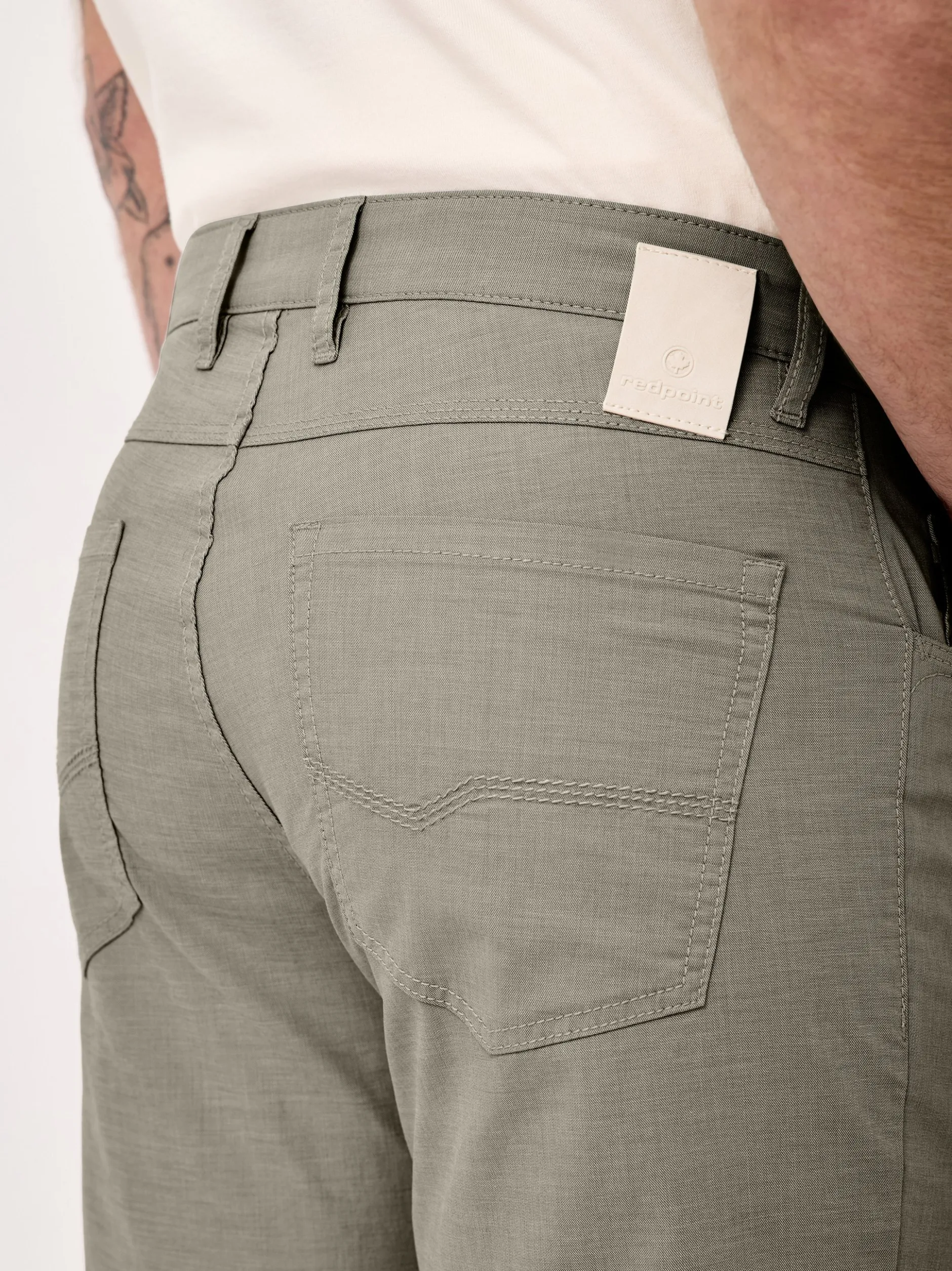 Redpoint Herren 5-Pocket Hose - MILTON Straight Fit in sand