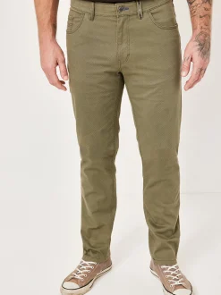 Redpoint Herren 5-Pocket Hose - MONTREAL Straight Fit in oliv