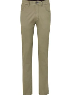 Redpoint Herren 5-Pocket Hose - MONTREAL Straight Fit in oliv