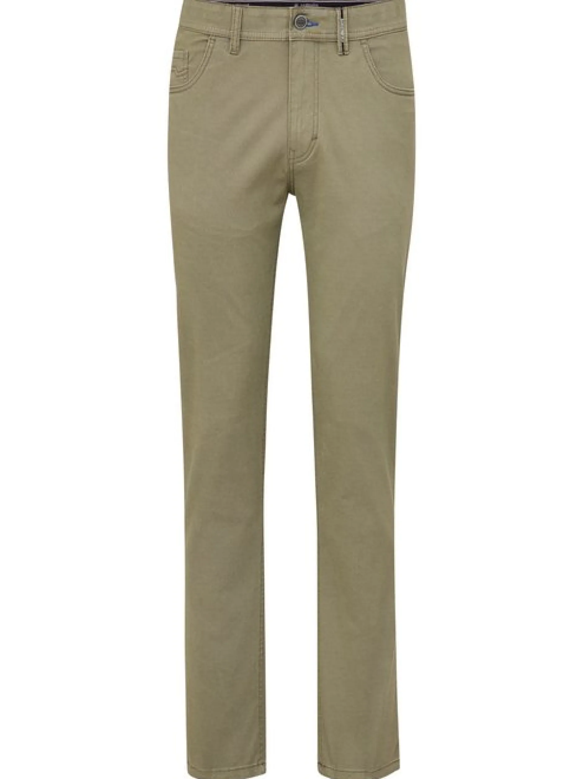 Redpoint Herren 5-Pocket Hose - MONTREAL Straight Fit in oliv