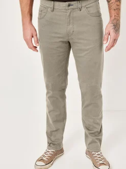 Redpoint Herren 5-Pocket Hose - MONTREAL Straight Fit in kitt