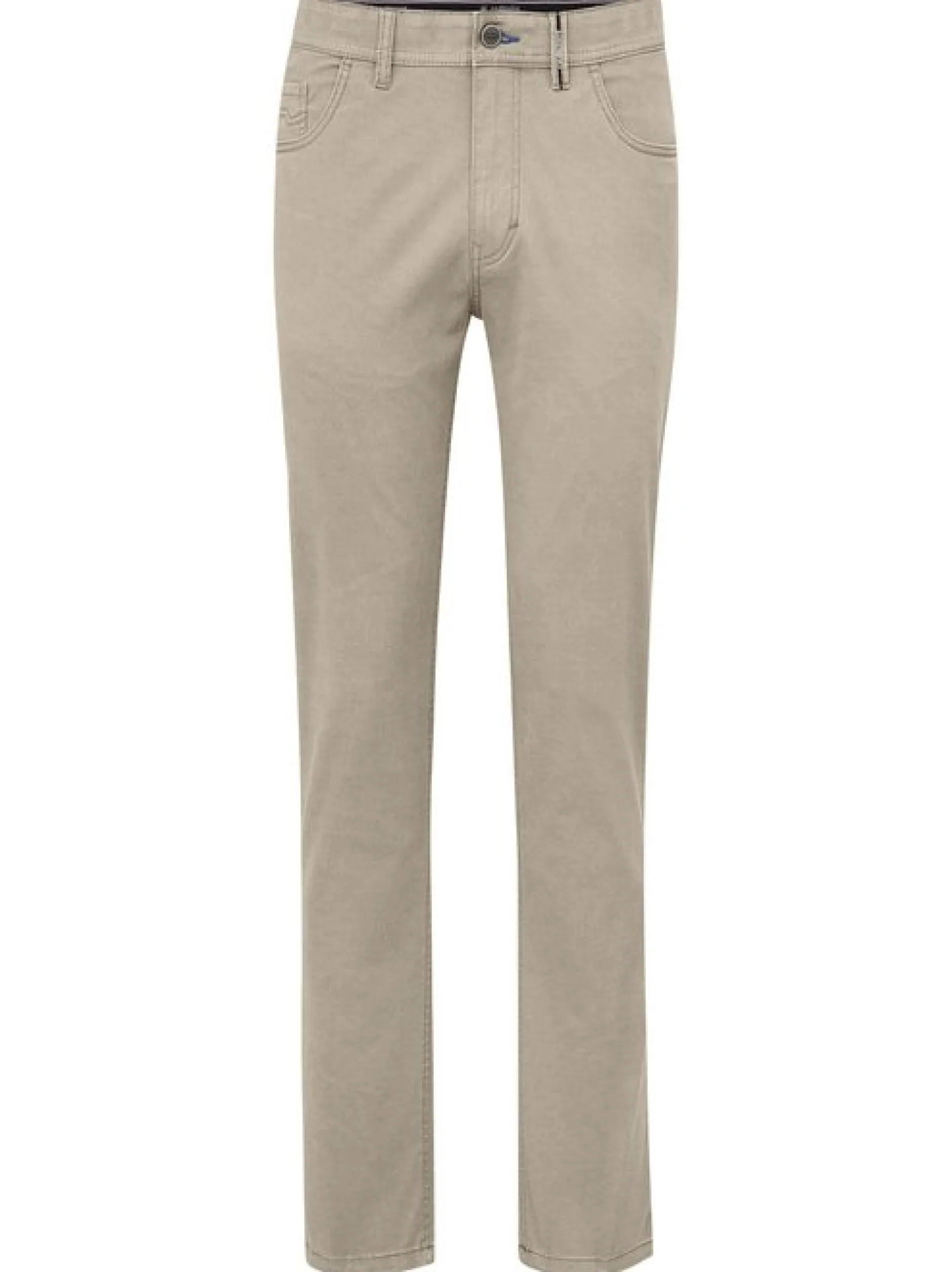 Redpoint Herren 5-Pocket Hose - MONTREAL Straight Fit in kitt