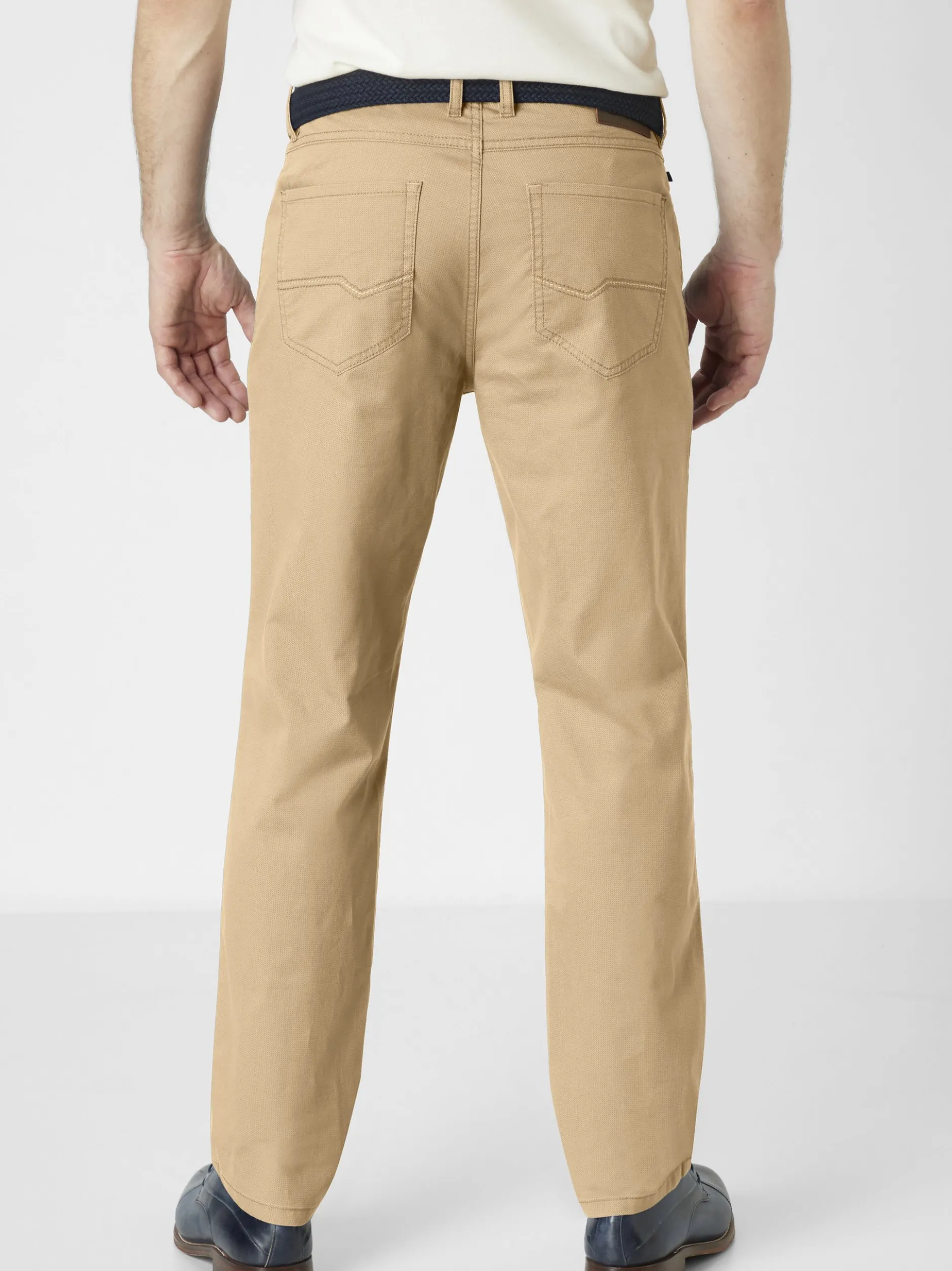 Redpoint Herren 5-Pocket Hose - MONTREAL Straight Fit in beige