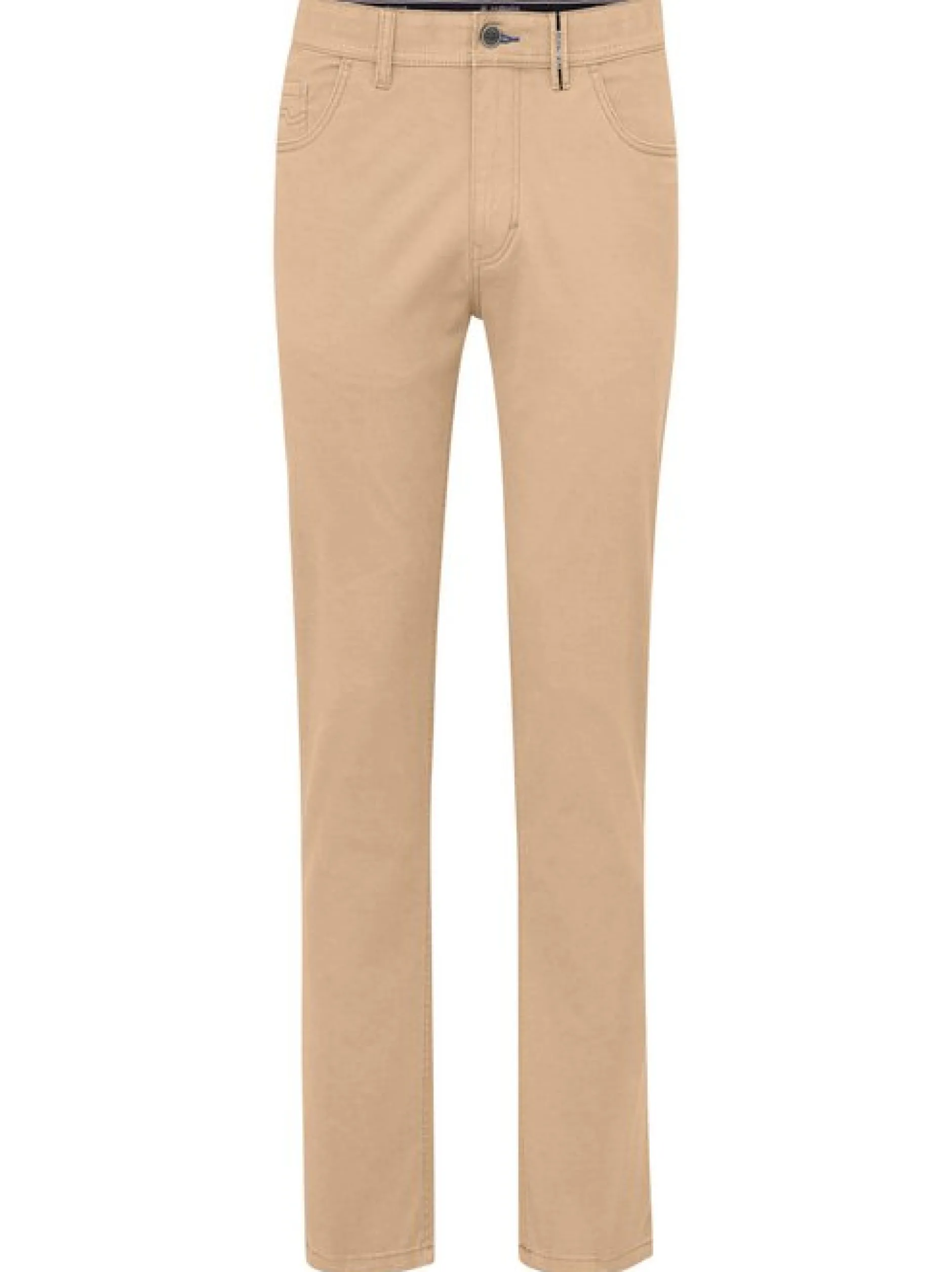 Redpoint Herren 5-Pocket Hose - MONTREAL Straight Fit in beige