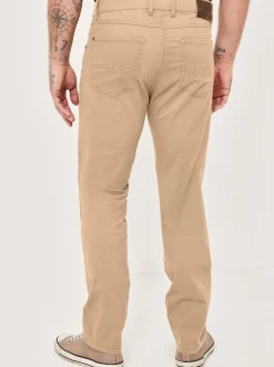 Redpoint Herren 5-Pocket Hose - MONTREAL Straight Fit in beige