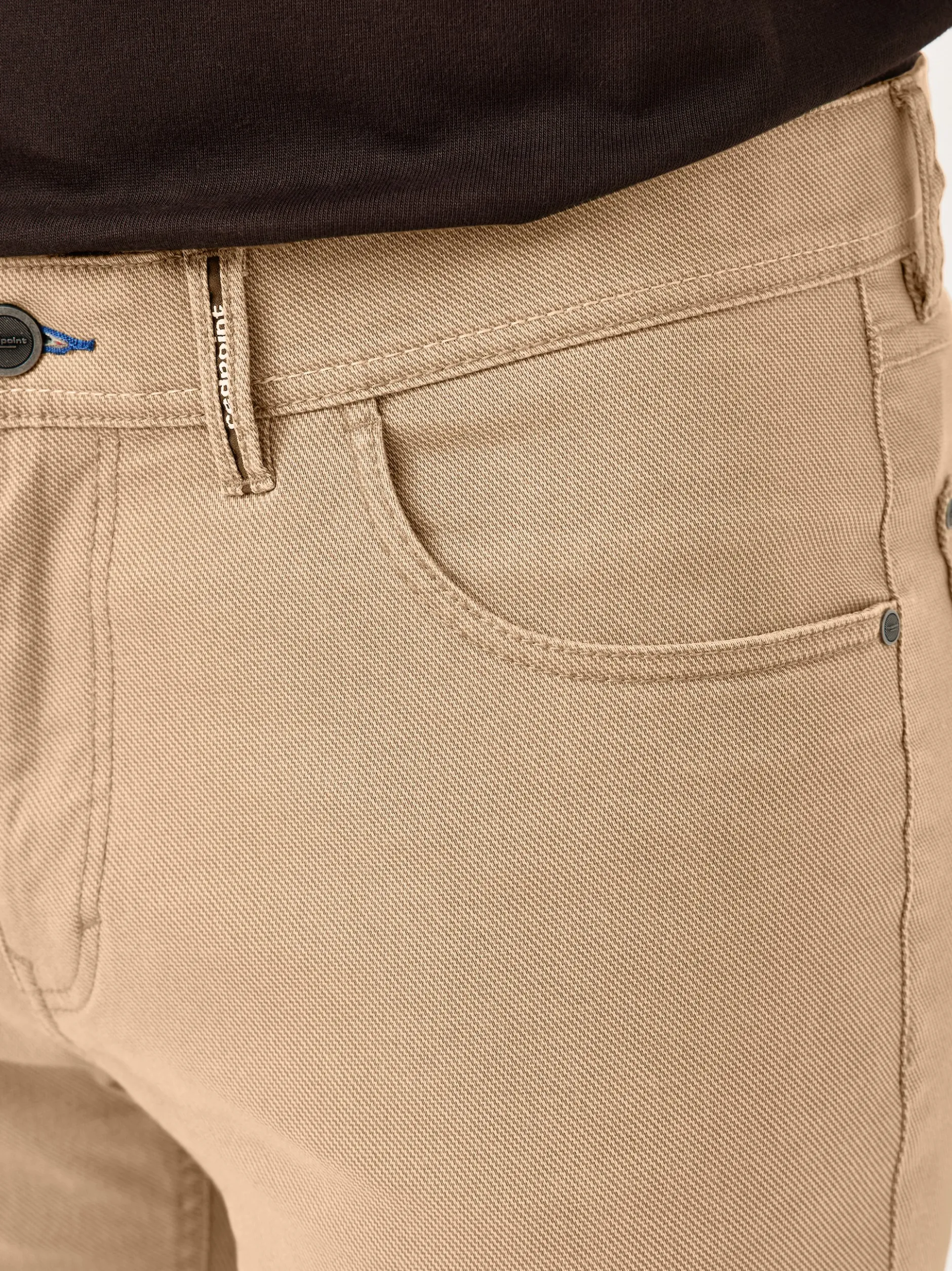 Redpoint Herren 5-Pocket Hose - MONTREAL Straight Fit in beige