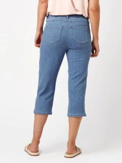 Relaxed Damen Capri in blau - Länge: knielang