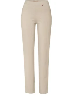 Relaxed Damen Hose - Alice Slim in beige - Länge: lang