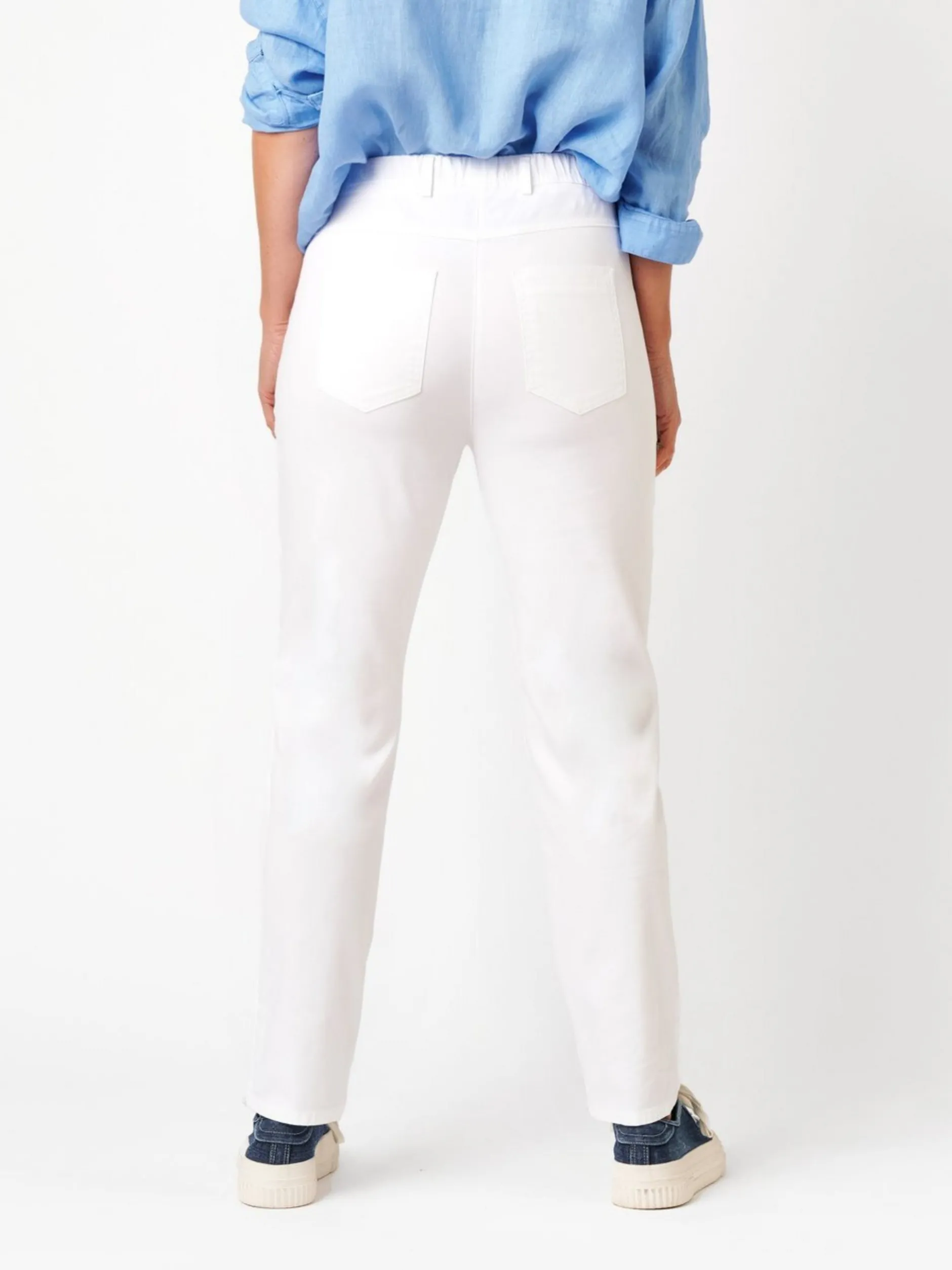 Relaxed Damen Hose - Alice Slim 7/8 in weiß