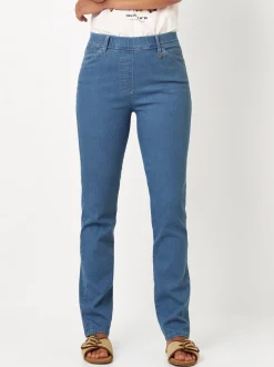 Relaxed Damen Hose - Alice Slim in blau - Länge: lang
