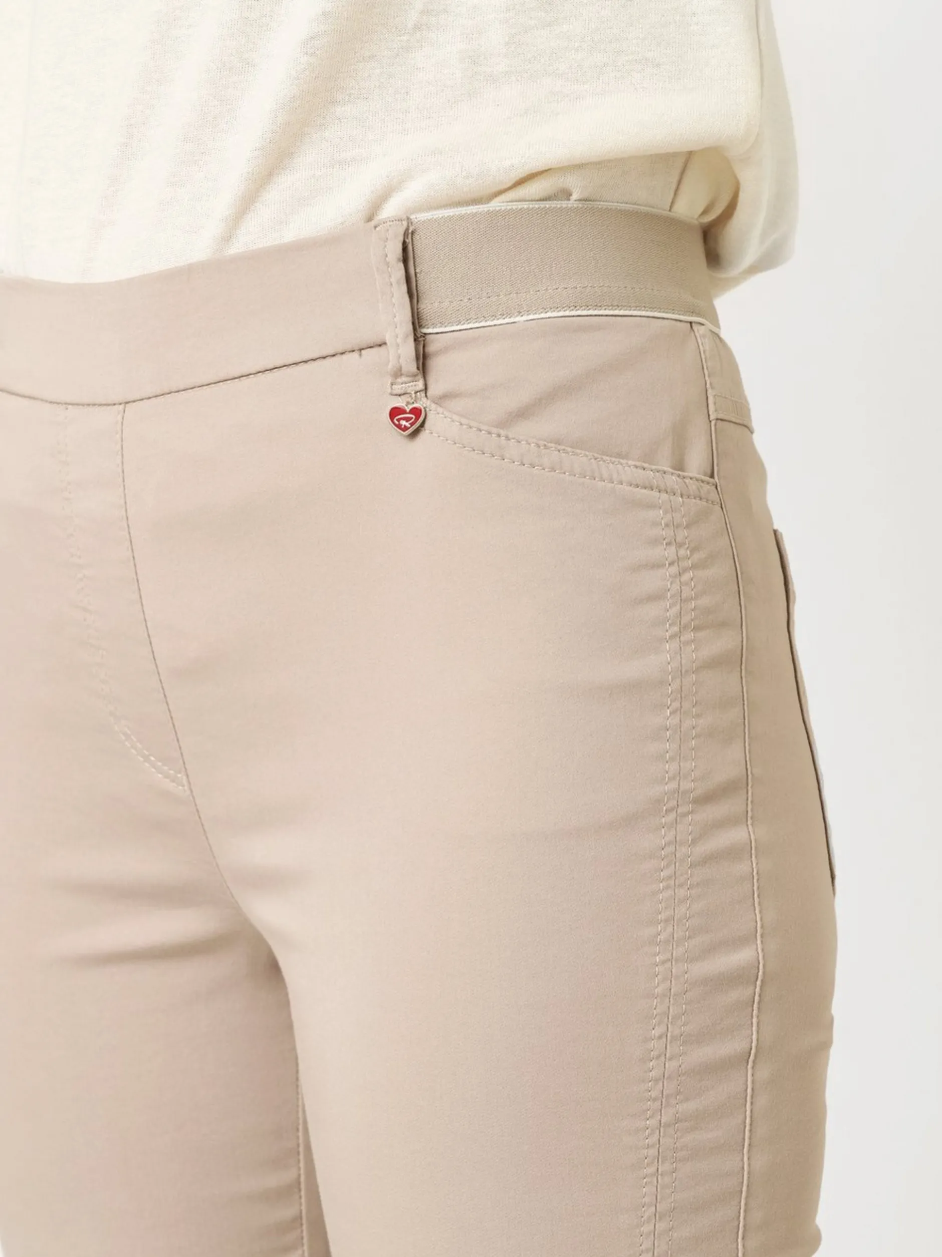 Relaxed Damen Hose - Alice Slim 7/8 in beige