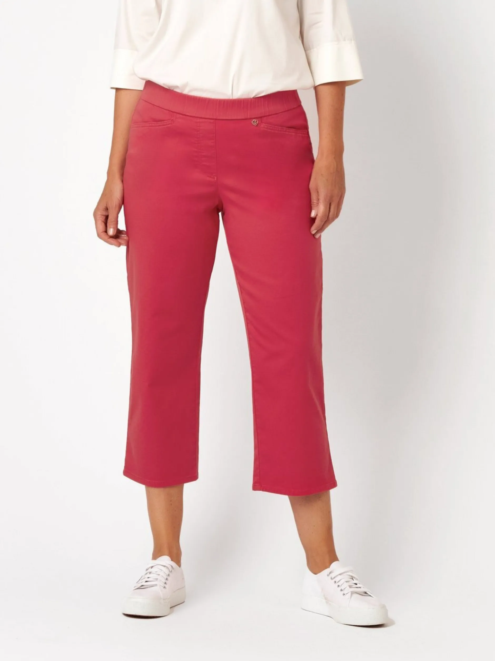 Relaxed Damen Hose - Scarlet 3/4 in pink - Länge: mittel