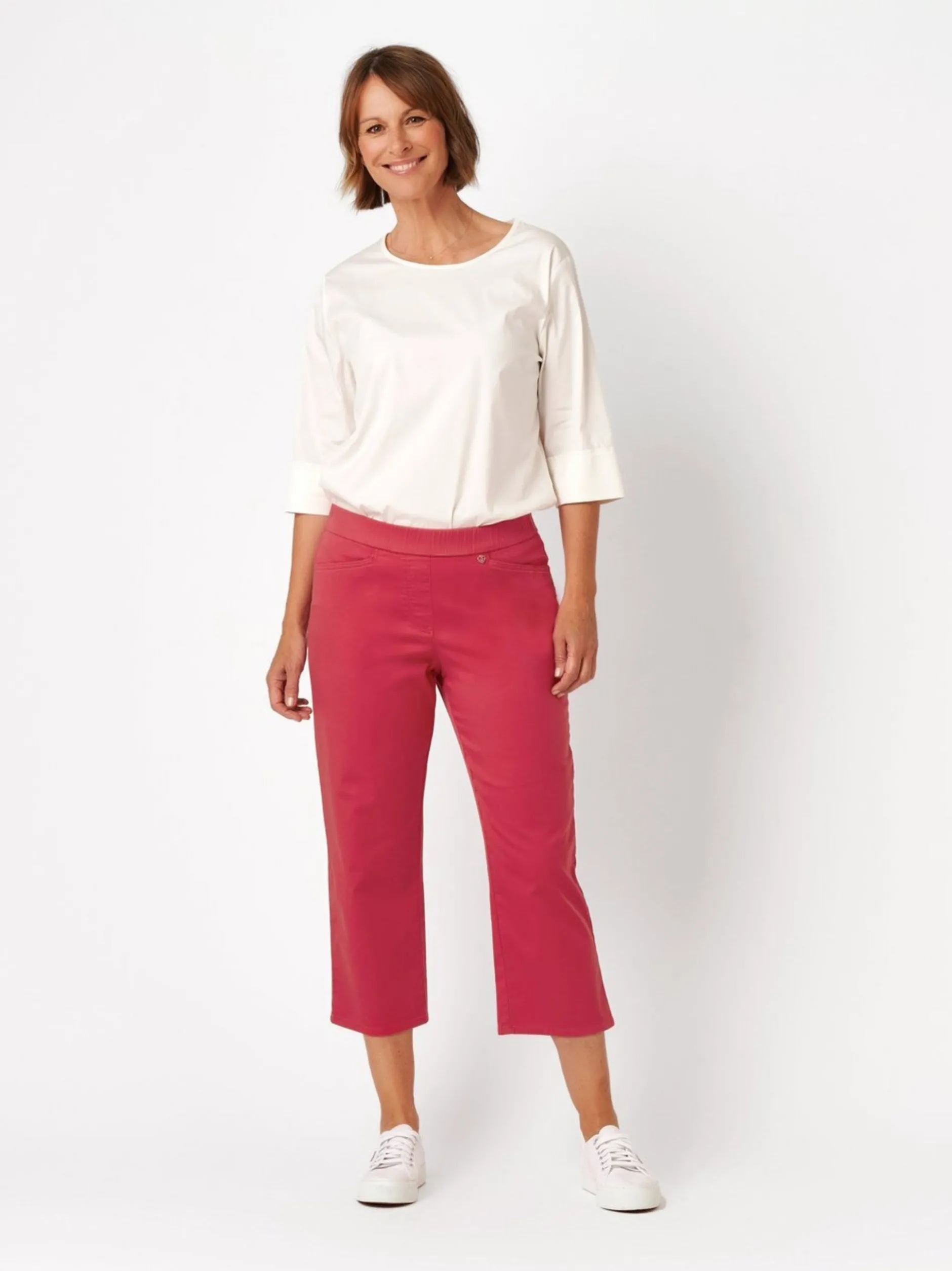 Relaxed Damen Hose - Scarlet 3/4 in pink - Länge: mittel