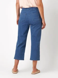 Relaxed Damen Hose - Scarlet 3/4 in blau - Länge: mittel