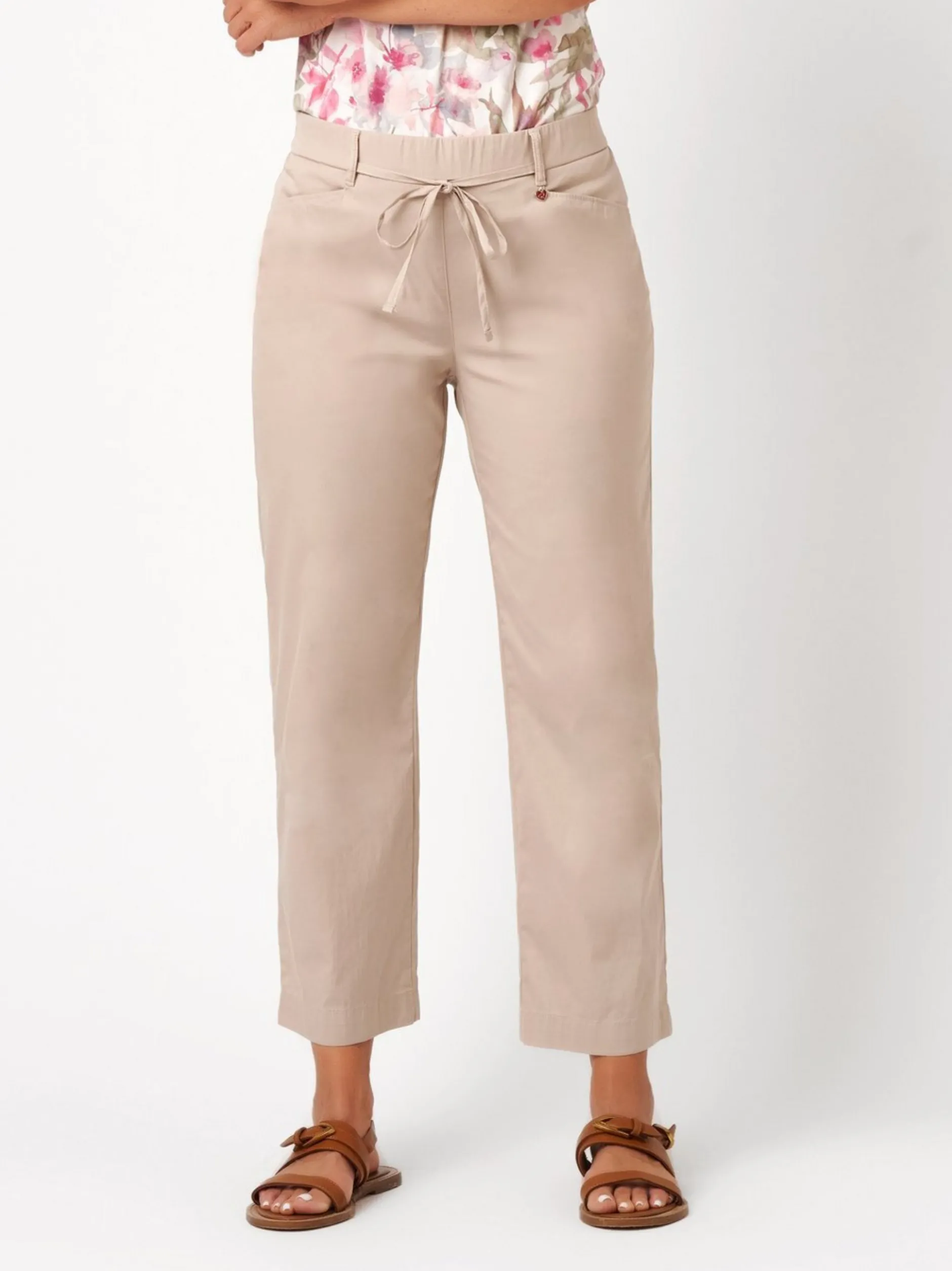 Relaxed Damen Hose - Scarlet Wide 3/4 in beige