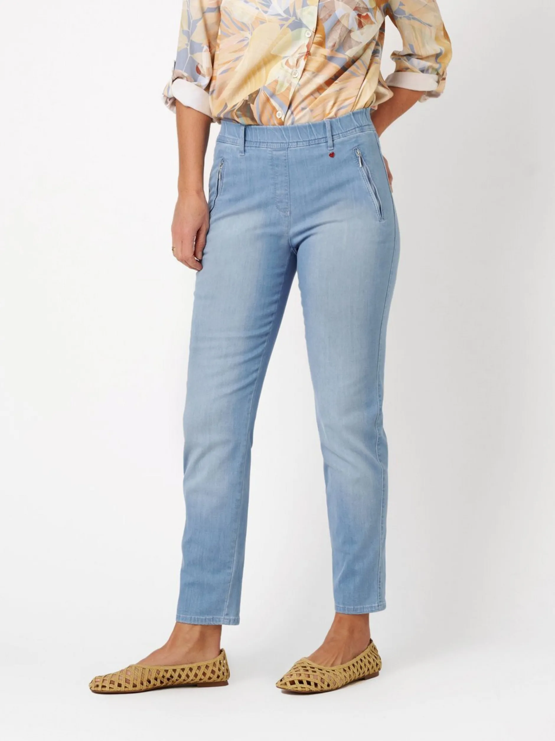 Relaxed Damen Jeans - Alice Slim 7/8 in blau