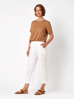 Relaxed Damen Jeans - Scarlet 3/4 in weiß