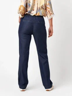Relaxed Damen Jeans - Scarlet Wide in blau - Länge: lang