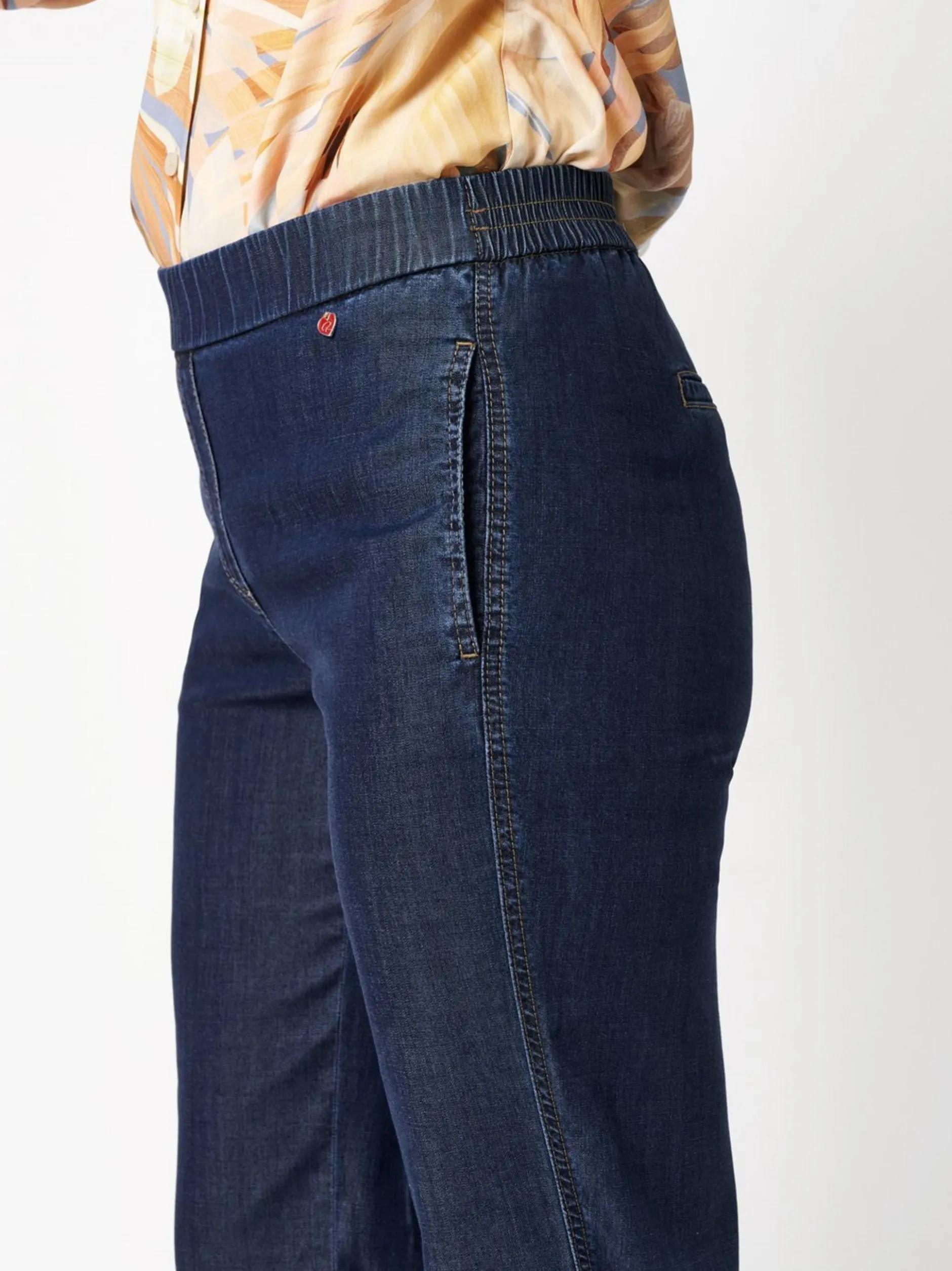Relaxed Damen Jeans - Scarlet Wide in blau - Länge: lang