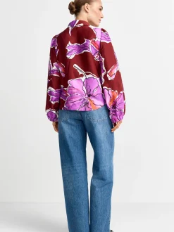 Rich & Royal Damen Bluse in bordeaux - Ärmel: langarm