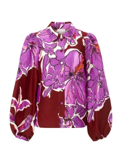 Rich & Royal Damen Bluse in bordeaux - Ärmel: langarm