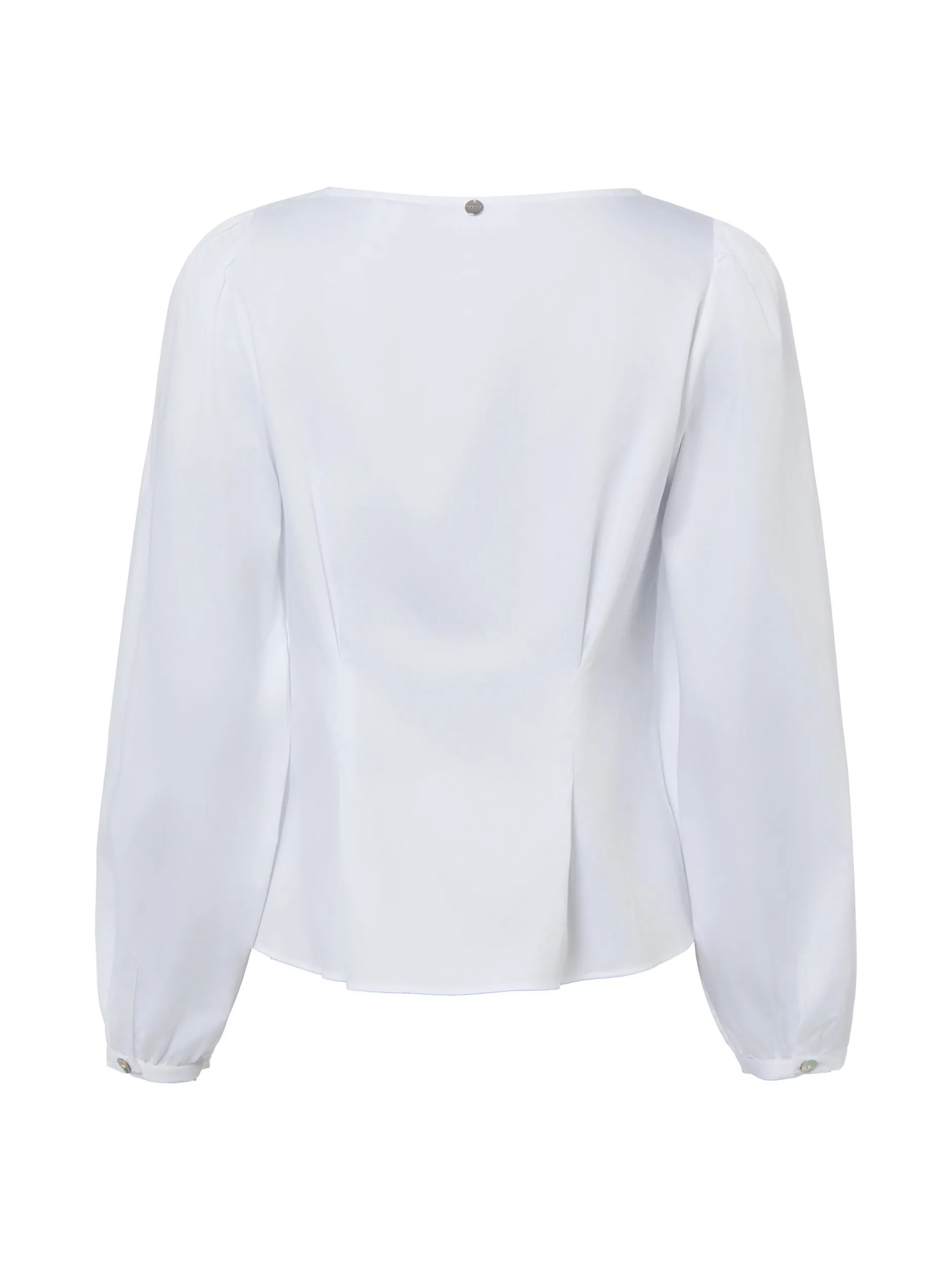 Rich & Royal Damen Bluse in weiß - Ausschnitt: Rundhals