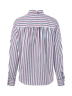 Rich & Royal Damen Bluse in weiß marine - Ärmel: langarm
