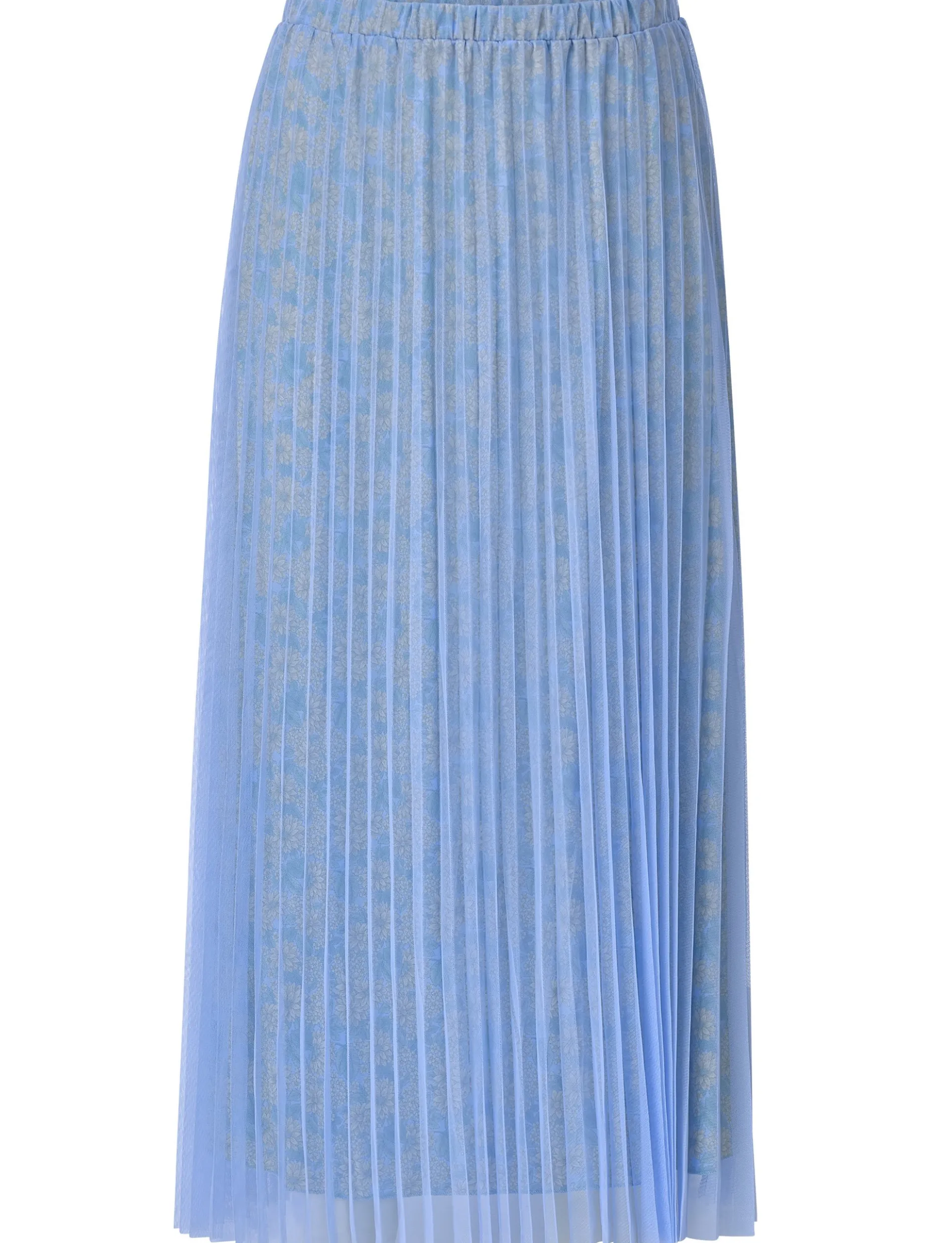 Rich & Royal Damen Chiffon-Maxirock in hellblau mehrfarbig