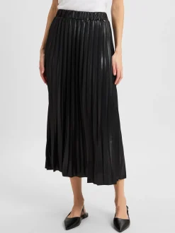 Rich & Royal Damen Faltenrock in schwarz