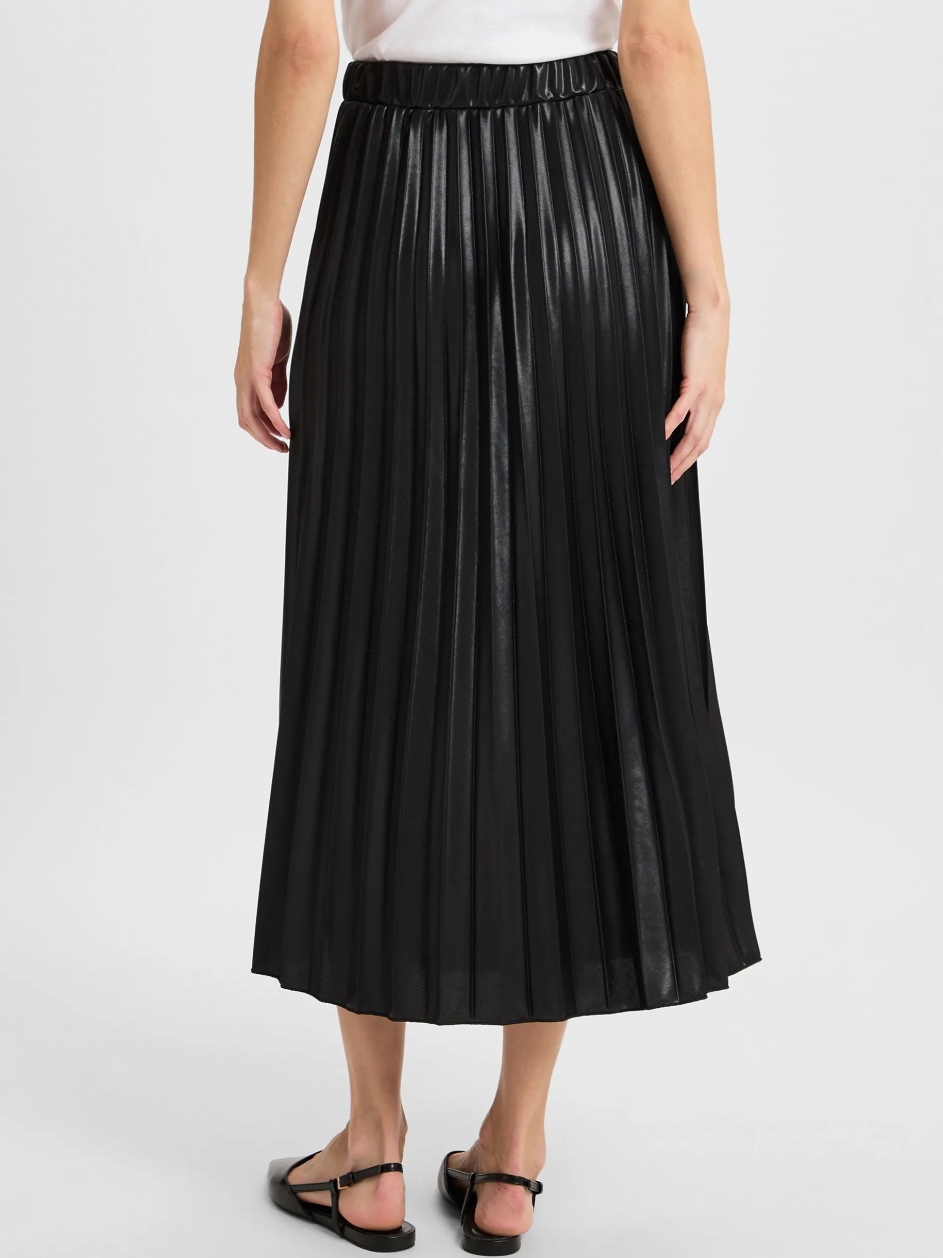 Rich & Royal Damen Faltenrock in schwarz