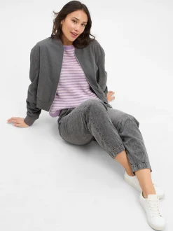 Rich & Royal Damen Jeans in grau - Länge: mittel