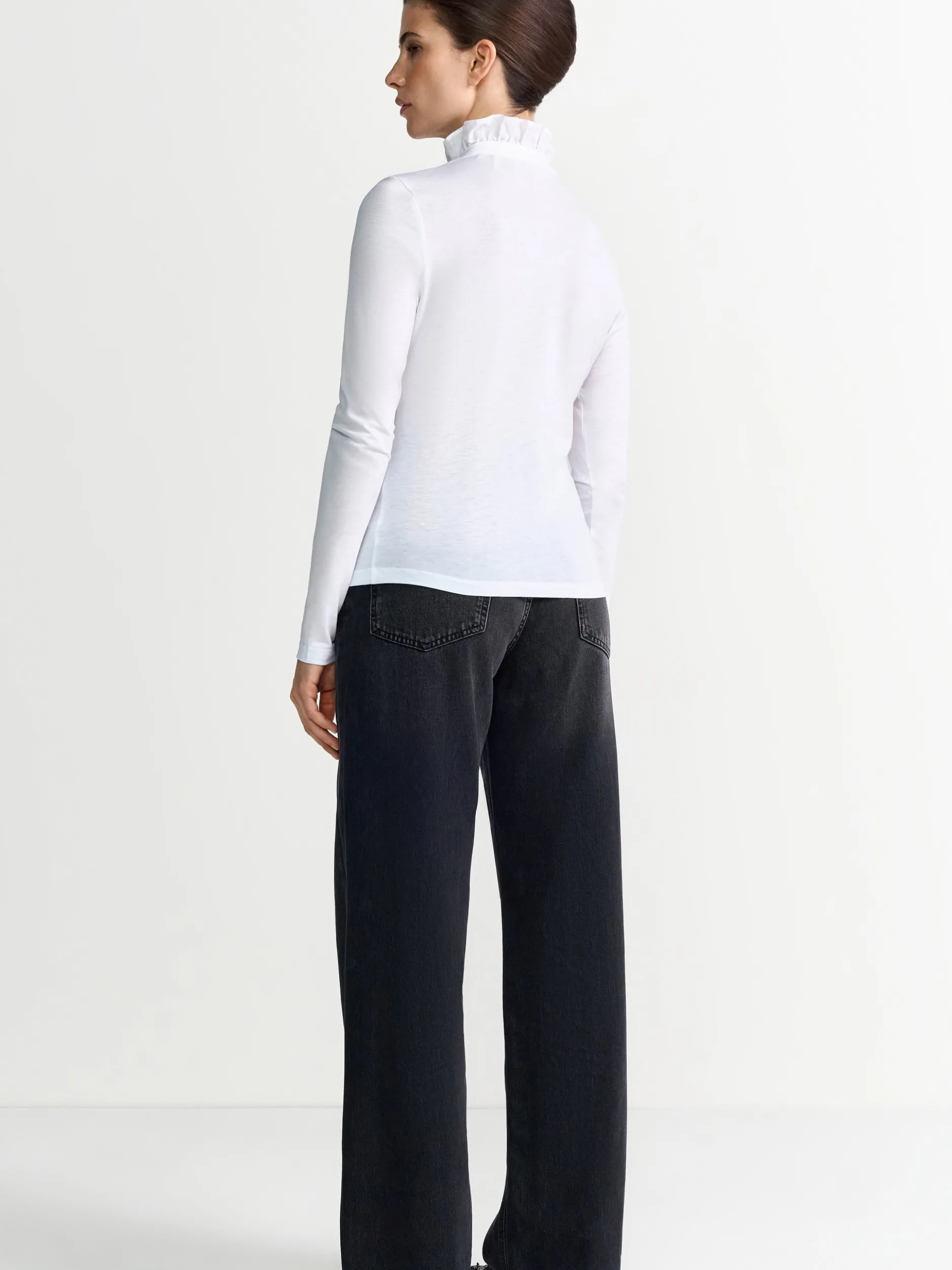 Rich & Royal Damen Langarmshirt - Mat Mix in weiß