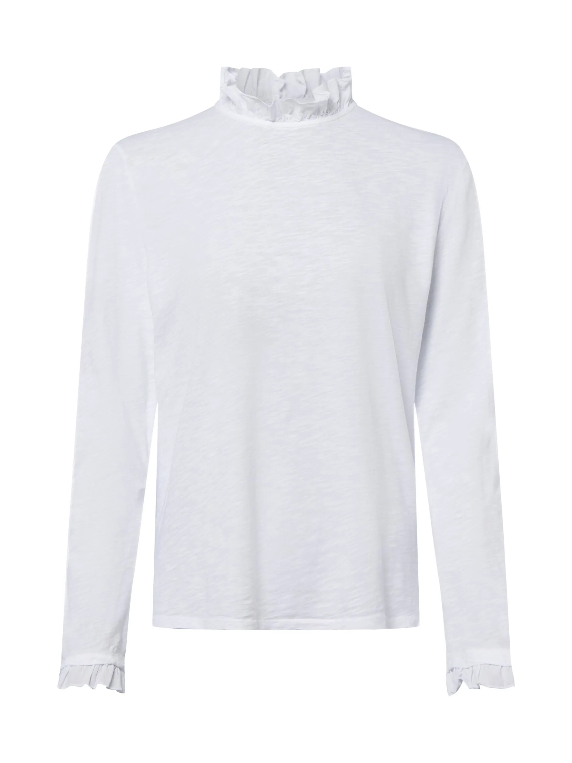 Rich & Royal Damen Langarmshirt in weiß - Ärmel: langarm