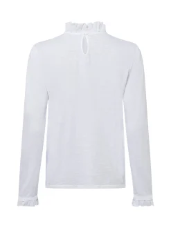 Rich & Royal Damen Langarmshirt in weiß - Ärmel: langarm