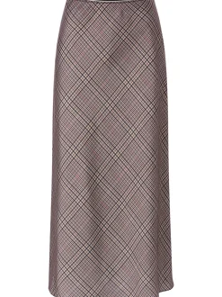 Rich & Royal Damen Midirock in camel mehrfarbig
