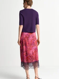 Rich & Royal Damen Midirock in rot mehrfarbig
