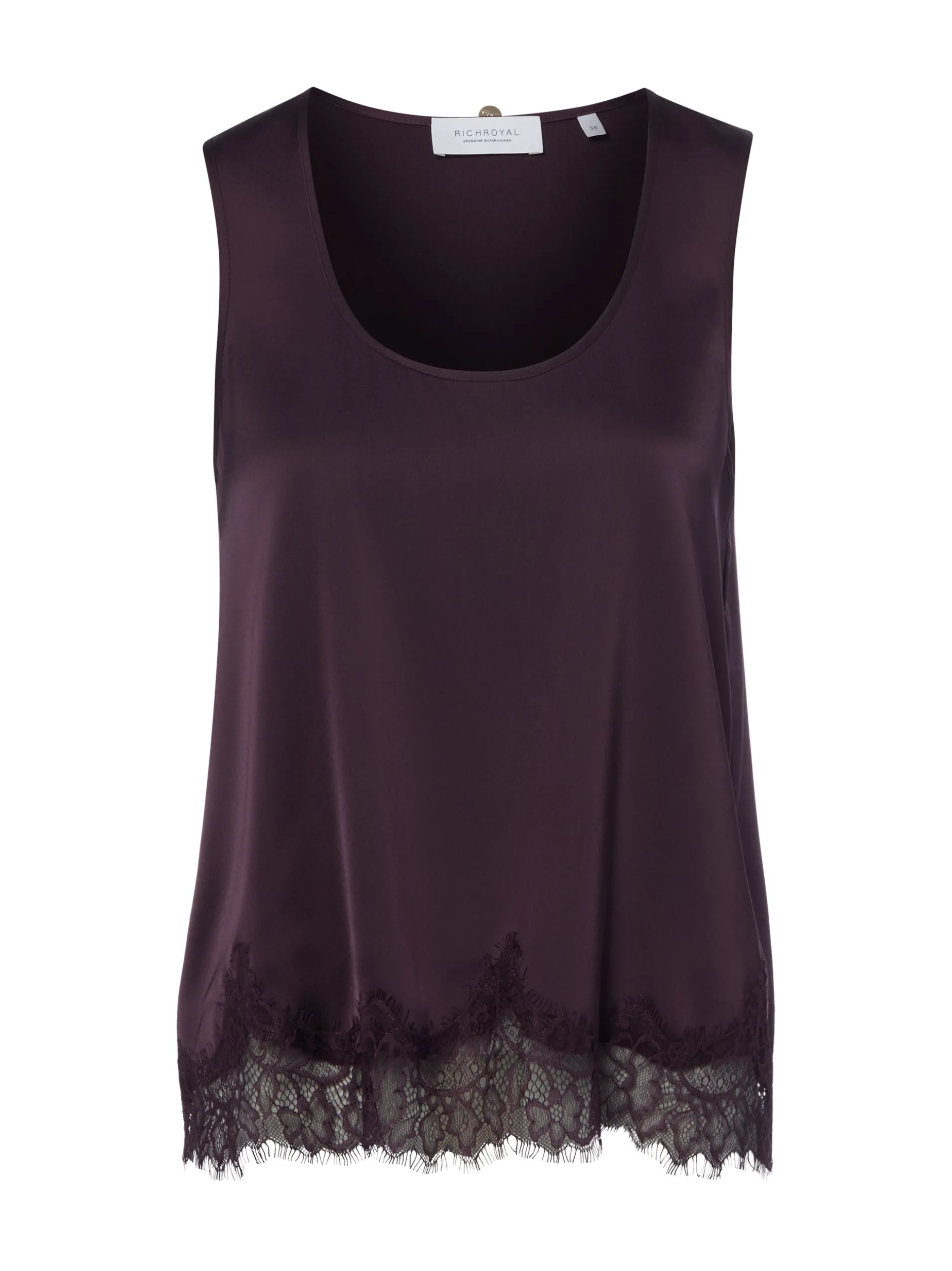 Rich & Royal Damen Satintop in lila - Ärmel: ohne Arm