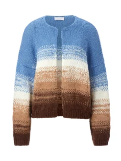 Rich & Royal Damen Strickhülle mit Mohair-Anteil in blau braun