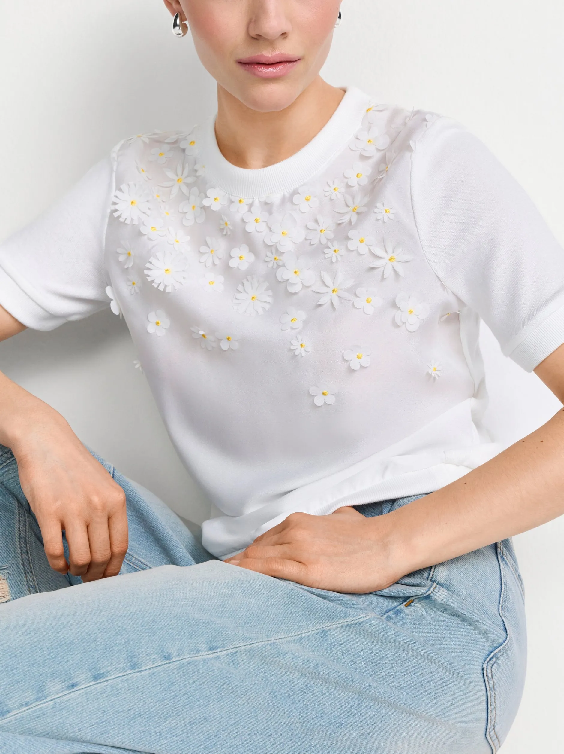 Rich & Royal Damen Strickshirt in ecru - Ärmel: langarm