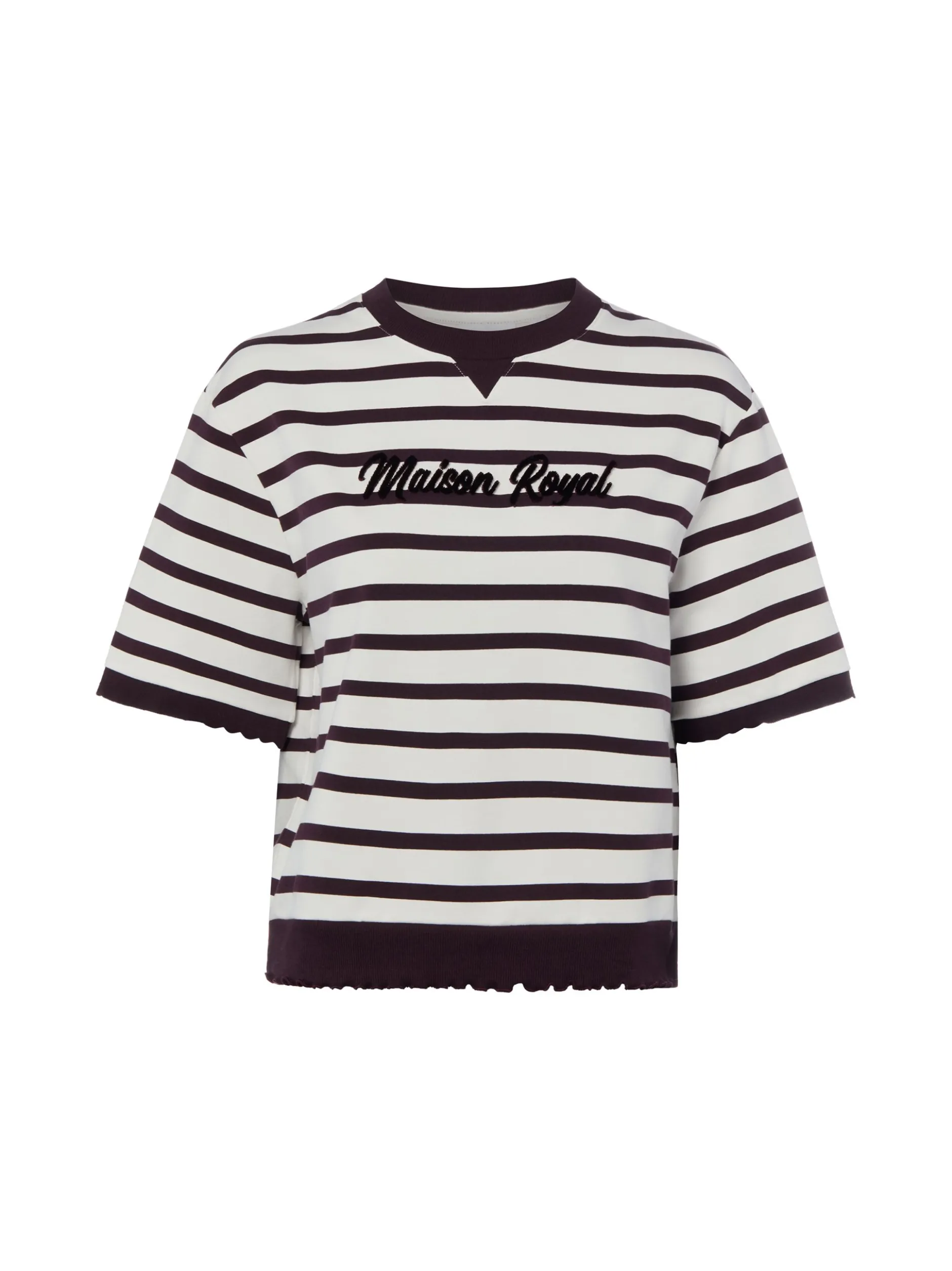Rich & Royal Damen T-Shirt in lila weiß - Ärmel: kurzarm