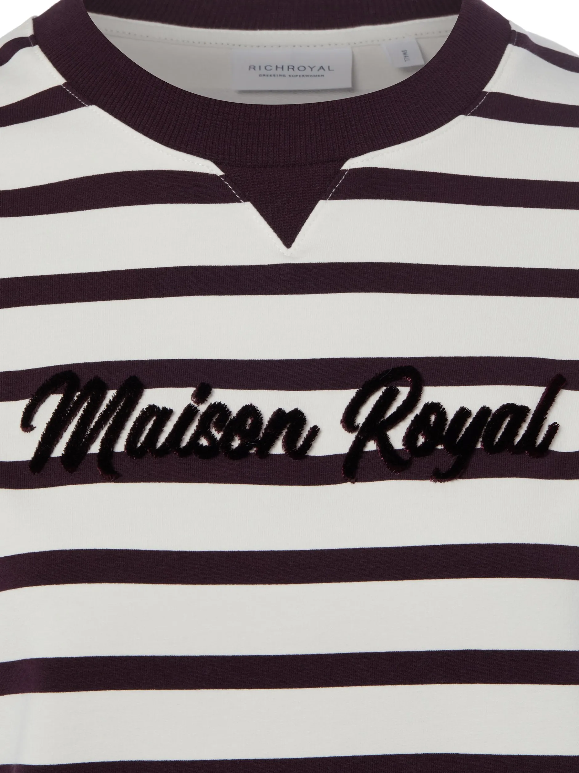 Rich & Royal Damen T-Shirt in lila weiß - Ärmel: kurzarm
