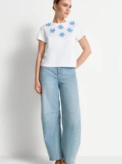 Rich & Royal Damen T-Shirt in weiß hellblau