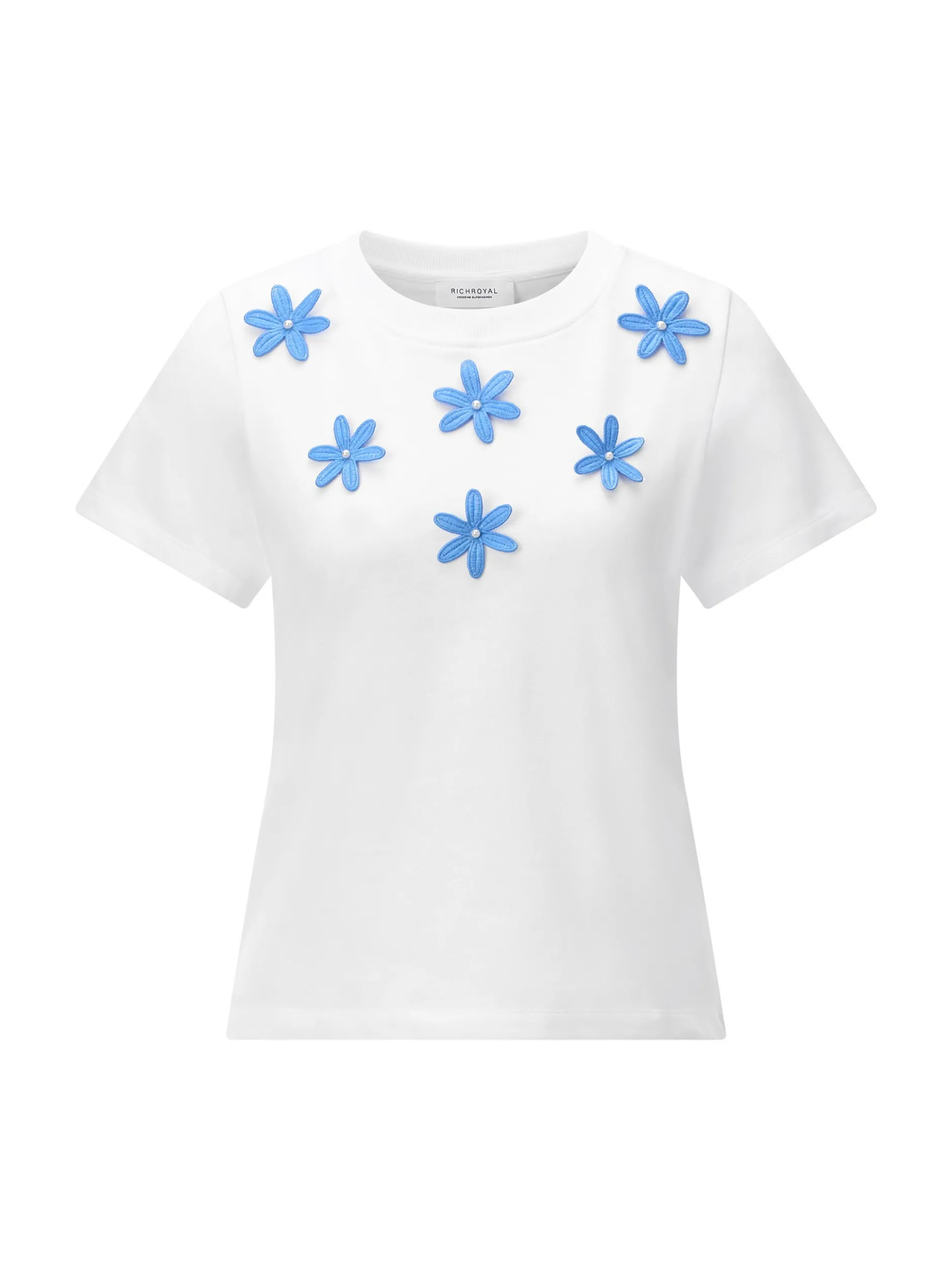 Rich & Royal Damen T-Shirt in weiß hellblau