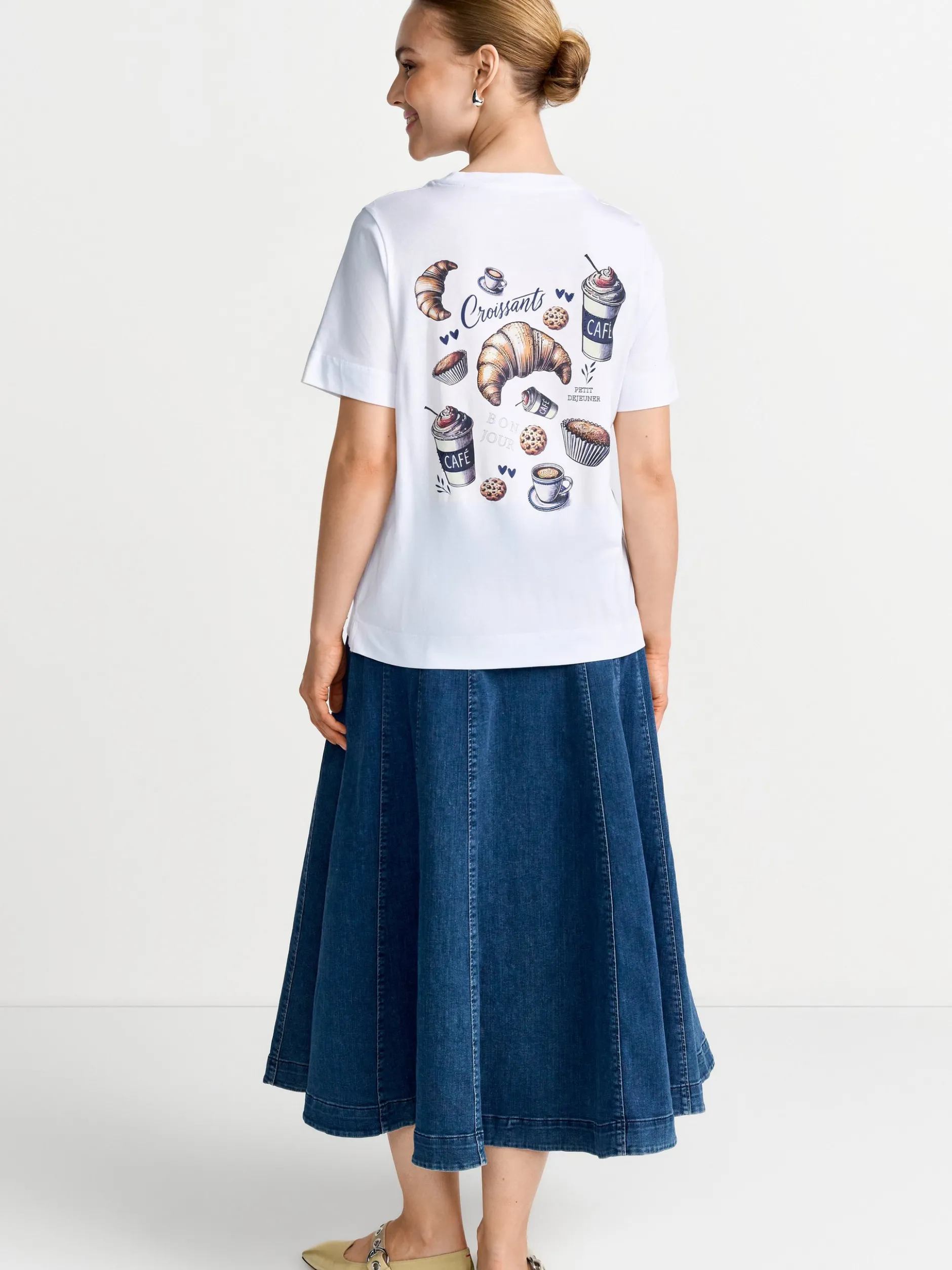 Rich & Royal Damen T-Shirt in weiß mehrfarbig